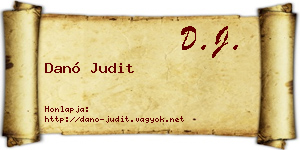 Danó Judit névjegykártya